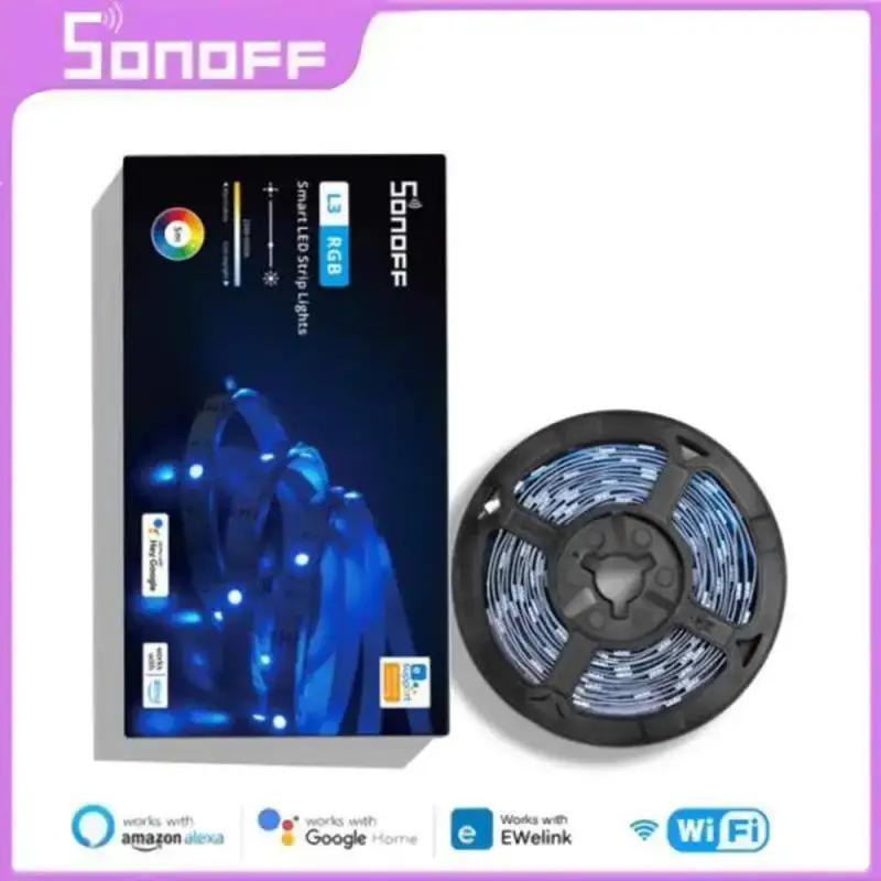 SONOFF L3 Ʈ Ȩ LED Ʈ Ʈ,  RGB LED  Ʈ, ˷ eWelink ǰ Բ ũ  , , 5M